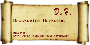Draskovich Herkules névjegykártya
