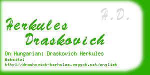 herkules draskovich business card